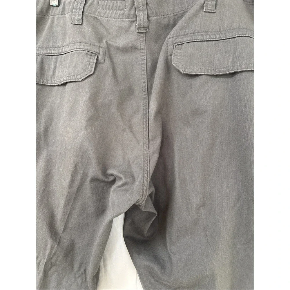 Wrangler Cargo Pants Mens 42X30 Gray 7 Pockets Regular Taper Outdoor Canvas